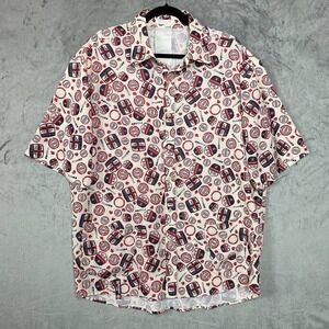 Rocawear Y2K Retro Graphic Button Up Shirt Men 2XL Streetwear Urban Logo 90s